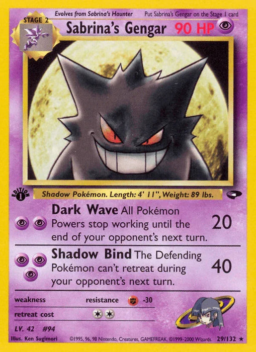 Sabrina's Gengar (29/132) [Gym Challenge 1st Edition] - for just $33.80! 