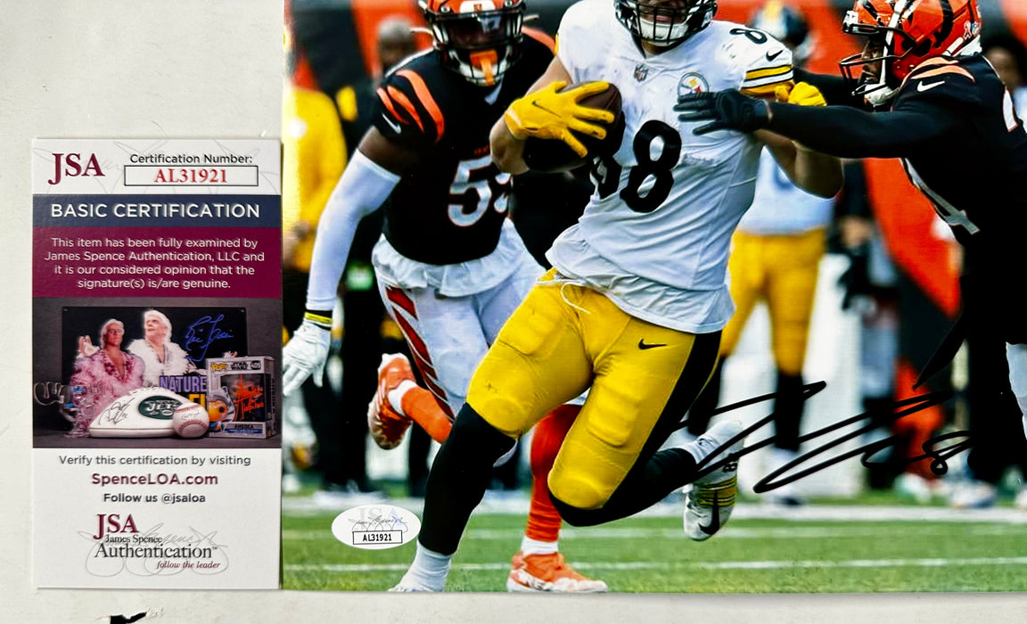 Pat Freiermuth Signed Autographed NFL Pittsburgh Steelers TE 8x10 Photo With JSA COA - for just $50! 