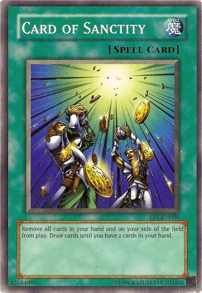 Card of Sanctity (Kids WB Duel of Destiny Promo) [EP1-EN000] Common - for just $70000! 