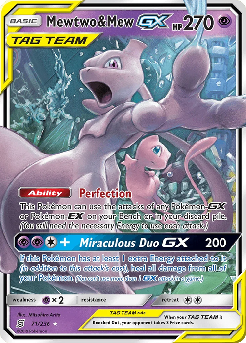 Mewtwo & Mew GX (71/236) [Sun & Moon: Unified Minds] - for just $45.75! 