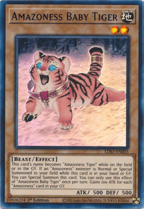Amazoness Baby Tiger (Purple) [LDS1-EN023] Ultra Rare - for just $0.25! 