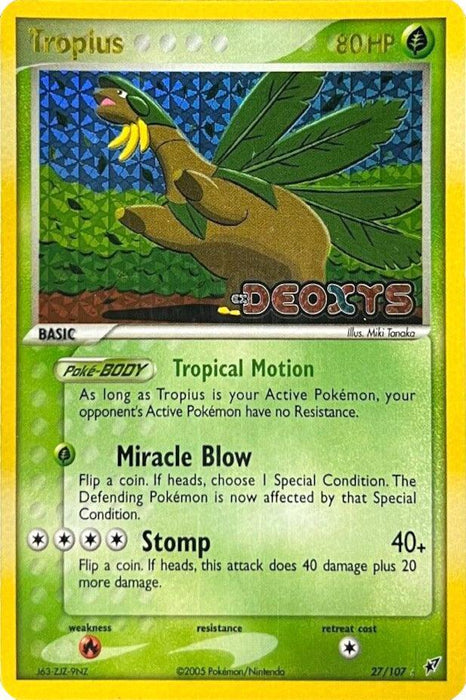 Tropius (27/107) (Stamped) [EX: Deoxys] - for just $14.05! 