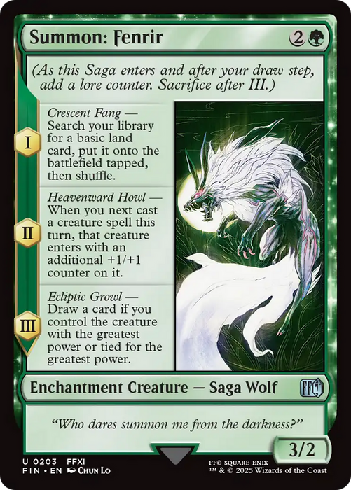 Summon: Fenrir (FIN-203) - FINAL FANTASY: (enchantment) - for just $0.12! 