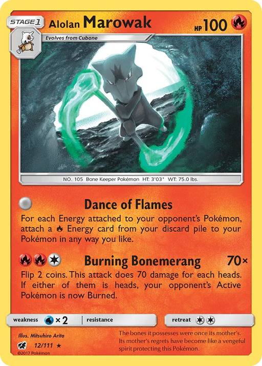 Alolan Marowak (12/111) [Sun & Moon: Crimson Invasion] - for just $0.35! 