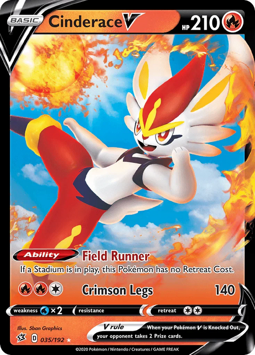 Cinderace V (035/192) [Sword & Shield: Rebel Clash] - for just $0.45! 