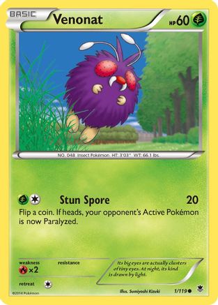 Venonat 001/119 - XY  Phantom Forces - for just $0.05! 