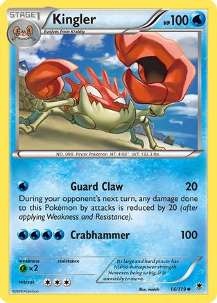 Kingler 014/119 - XY  Phantom Forces - for just $0.13! 
