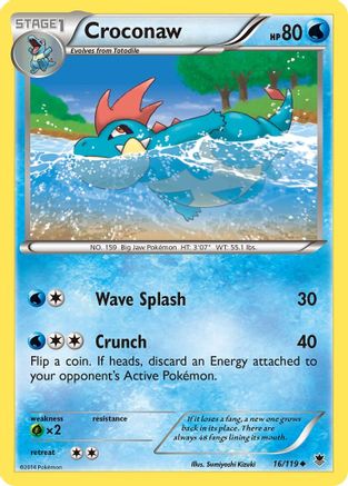 Croconaw 016/119 - XY  Phantom Forces Reverse Holofoil - for just $0.32! 