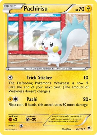 Pachirisu 025/119 - XY  Phantom Forces - for just $0.27! 