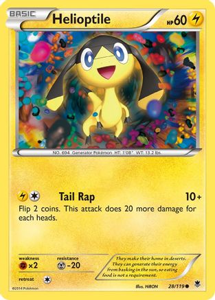 Helioptile 028/119 - XY  Phantom Forces - for just $0.10! 