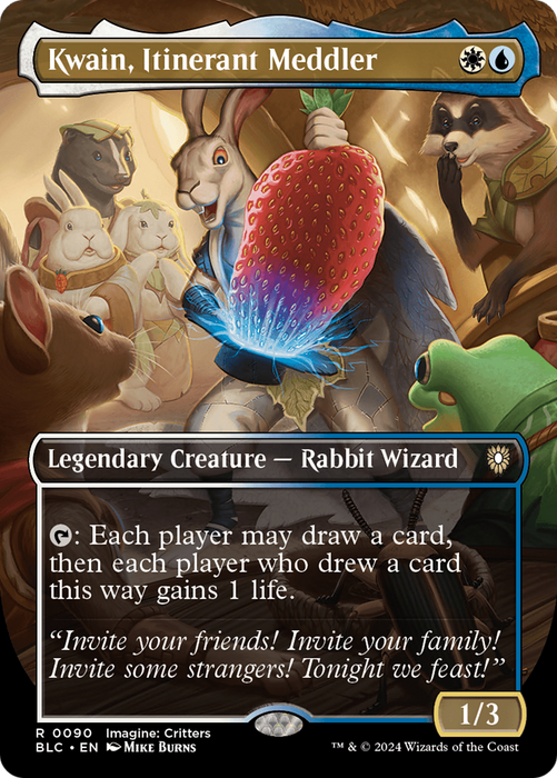 Kwain, Itinerant Meddler (BLC-090) - Bloomburrow Commander (Borderless) - for just $0.26! 