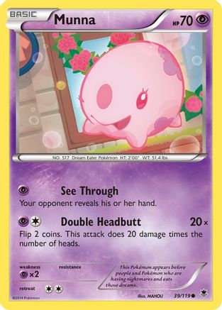 Munna 039/119 - XY  Phantom Forces Reverse Holofoil - for just $0.19! 