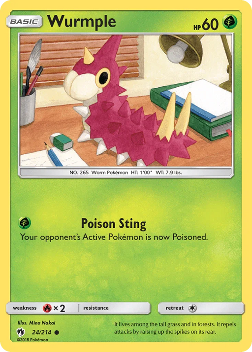 Wurmple (24/214) [Sun & Moon: Lost Thunder] - for just $0.10! 