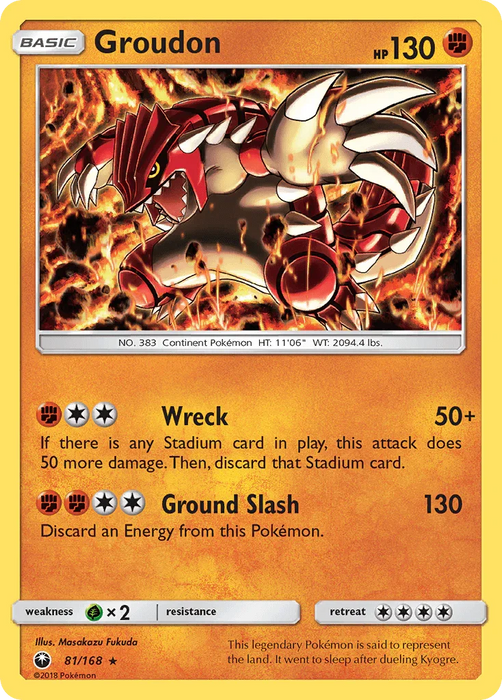 Groudon (81/168) [Sun & Moon: Celestial Storm] - for just $1.30! 