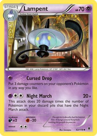 Lampent 042/119 - XY  Phantom Forces Reverse Holofoil - for just $0.97! 