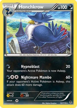Honchkrow 052/119 - XY  Phantom Forces - for just $0.10! 