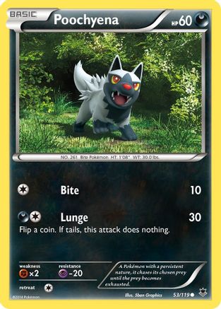 Poochyena 053/119 - XY  Phantom Forces - for just $0.05! 