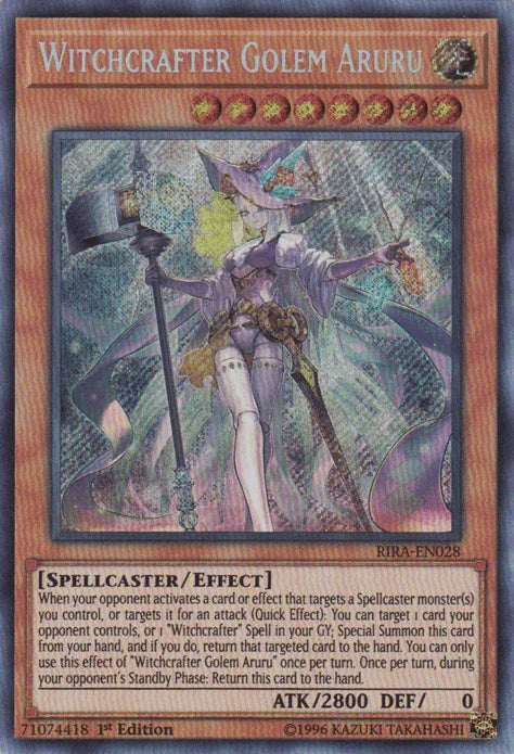 Witchcrafter Golem Aruru [RIRA-EN028] Secret Rare - for just $1.10! 