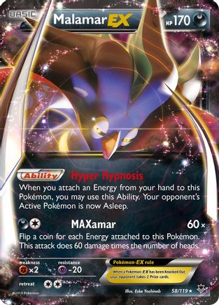 Malamar EX 058/119 - XY  Phantom Forces Holofoil - for just $1! 