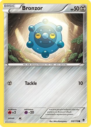 Bronzor 060/119 - XY  Phantom Forces Reverse Holofoil - for just $0.10! 