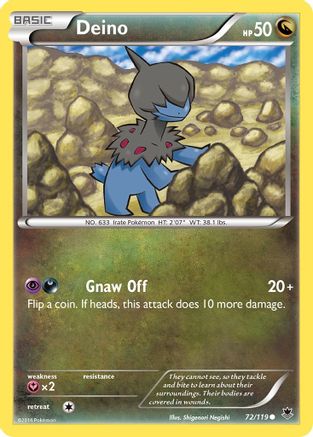 Deino 072/119 - XY  Phantom Forces Reverse Holofoil - for just $0.25! 
