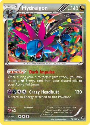 Hydreigon 074/119 - XY  Phantom Forces Holofoil - for just $0.40! 
