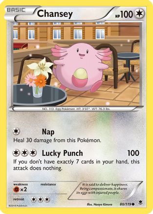 Chansey 080/119 - XY  Phantom Forces Reverse Holofoil - for just $0.10! 
