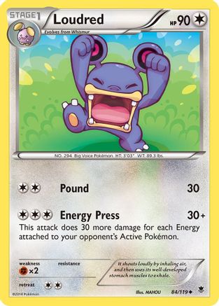Loudred 084/119 - XY  Phantom Forces - for just $0.05! 