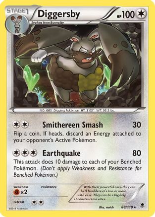 Diggersby 088/119 - XY  Phantom Forces Reverse Holofoil - for just $0.10! 