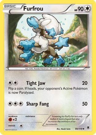 Furfrou 090/119 - XY  Phantom Forces Reverse Holofoil - for just $0.57! 