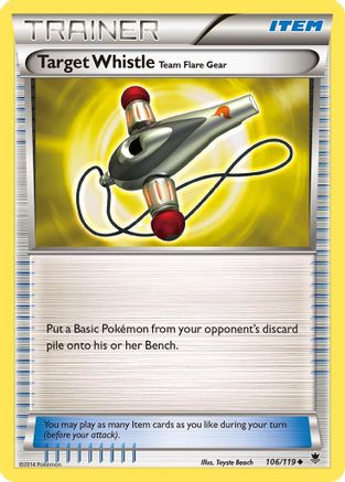 Target Whistle 106/119 - XY  Phantom Forces Reverse Holofoil - for just $0.25! 