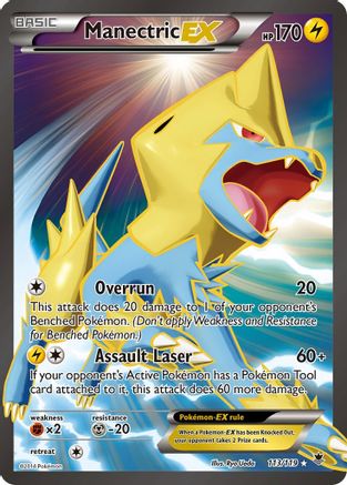 Manectric EX (Full Art) 113/119 - XY  Phantom Forces Holofoil - for just $6.23! 