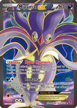 Malamar EX (Full Art) 115/119 - XY  Phantom Forces Holofoil - for just $4.39! 