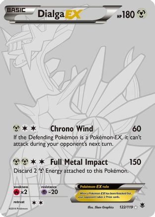 Dialga EX (Secret Rare) 122/119 - XY  Phantom Forces Holofoil - for just $210.17! 
