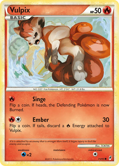 Vulpix (75/95) [HeartGold & SoulSilver: Call of Legends] - for just $1.70! 