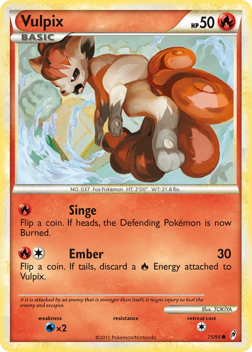 Vulpix (75/95) [HeartGold & SoulSilver: Call of Legends] - for just $1.80! 