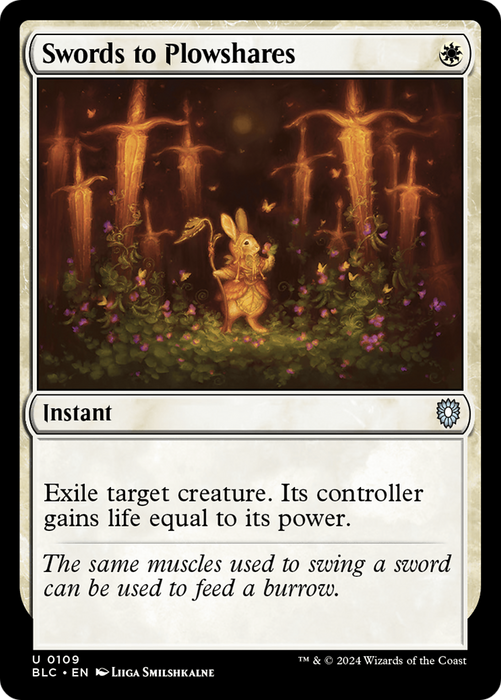 Swords to Plowshares (BLC-109) - Bloomburrow Commander - for just $0.41! 