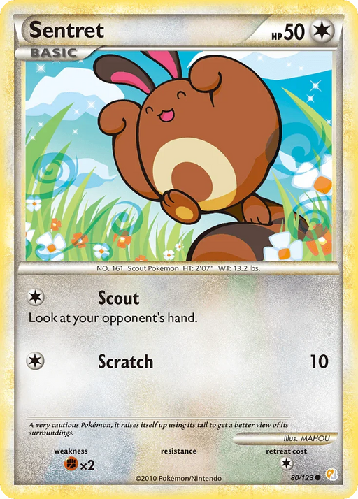 Sentret (80/123) [HeartGold & SoulSilver: Base Set] - for just $0.20! 