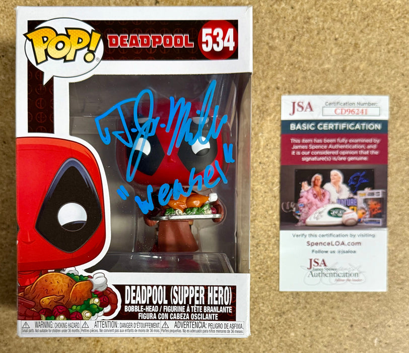 TJ Miller Signed Thanksgiving Deadpool “Weasel” Funko Pop! #534 With JSA COA - for just $85! 