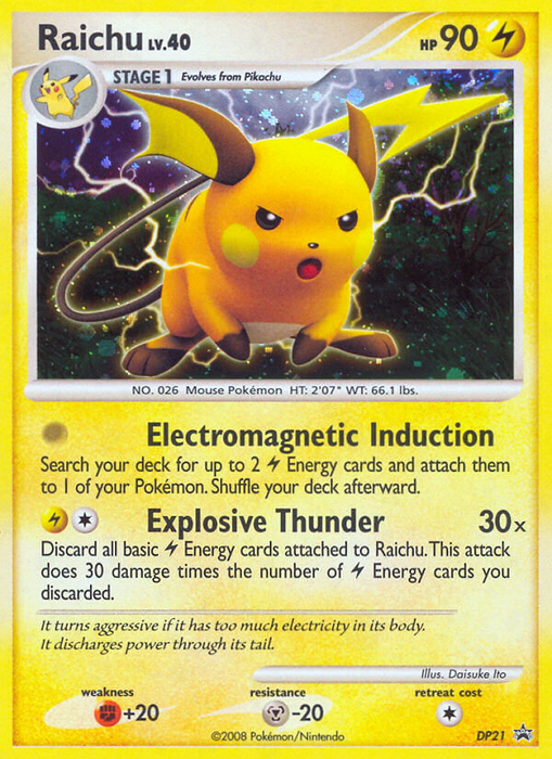 Raichu (DP21) [Diamond & Pearl: Black Star Promos] - Just $2.10! Shop now at Retro Gaming of Denver