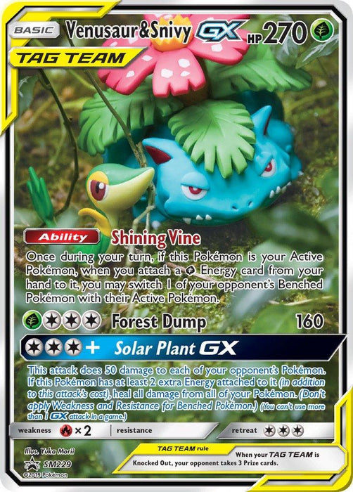 Venusaur & Snivy GX (SM229) [Sun & Moon: Black Star Promos] - for just $37.55! 