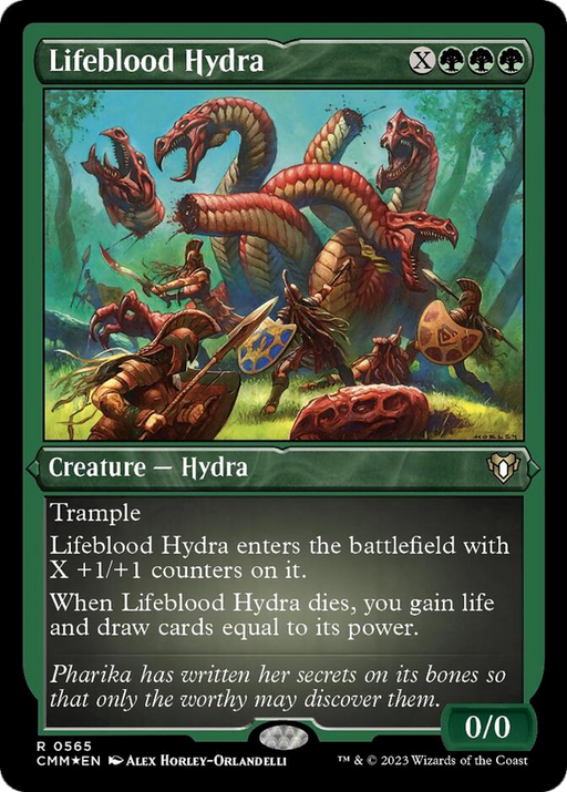 Lifeblood Hydra (Foil Etched) [Commander Masters] - Just $4.35! Shop now at Retro Gaming of Denver