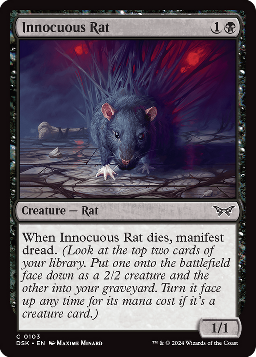 Innocuous Rat (DSK-103) - Duskmourn: House of Horror Foil - for just $0.03! 