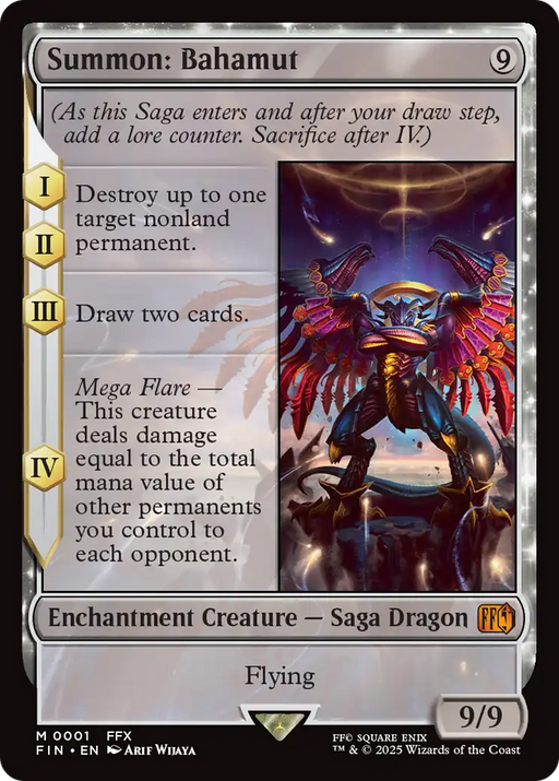 Summon: Bahamut (FIN-001) - FINAL FANTASY: (enchantment) Foil - for just $7.54! 