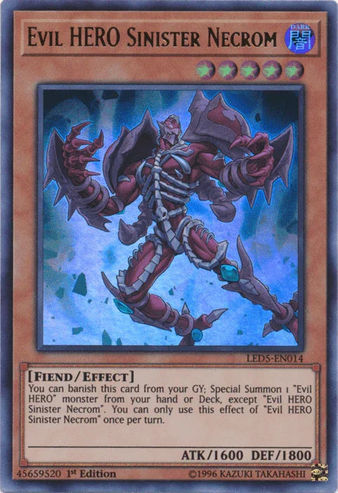 Evil Hero Sinister Necrom [LED5-EN014] Ultra Rare - for just $1.95! 