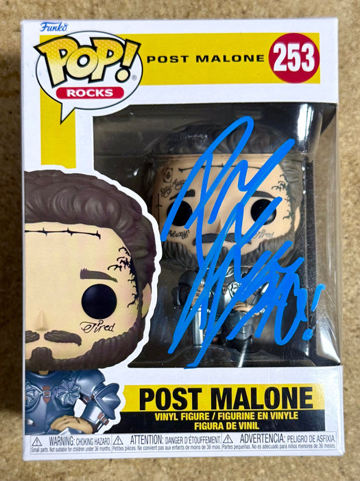 Post Malone Signed Vaulted Knight Armor (Circles Music Video) Funko Pop! #253 With JSA COA - for just $225! 