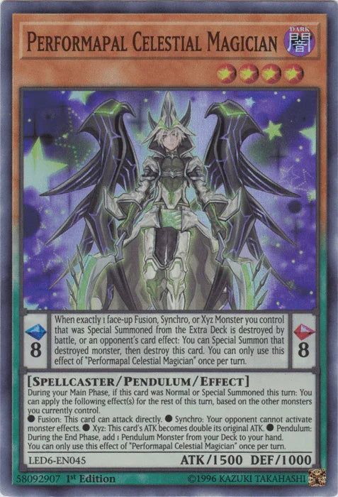 Performapal Celestial Magician [LED6-EN045] Super Rare - for just $0.15! 