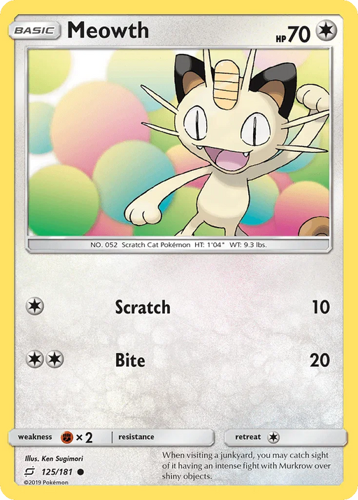 Meowth (125/181) [Sun & Moon: Team Up] - for just $0.15! 