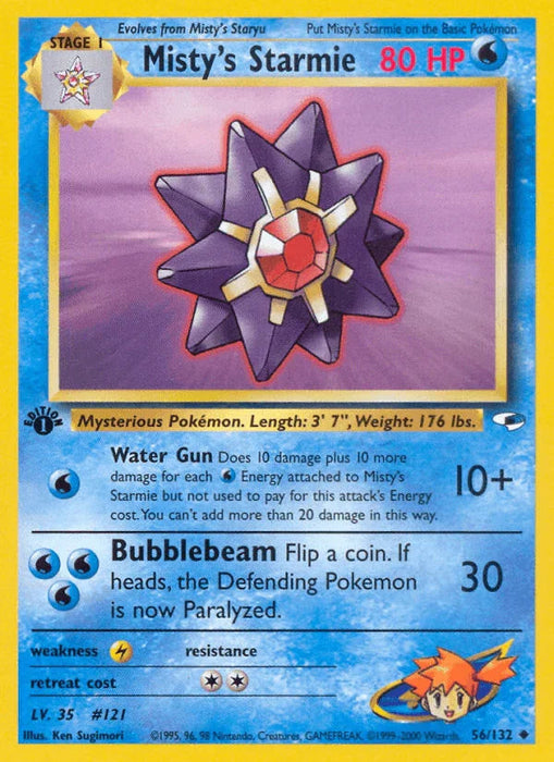 Misty's Starmie (56/132) [Gym Heroes 1st Edition] - for just $1.90! 