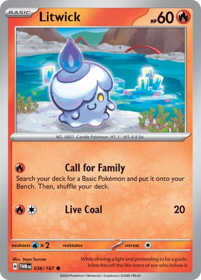 Litwick (SV06: Twilight Masquerade) Near Mint Reverse Holofoil - for just $0.15! 